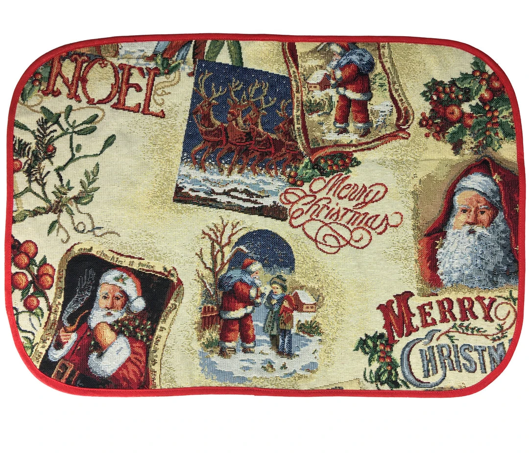 StiVoTex Merry Christmas Tapestry Placemats From Germany - Set Of 6