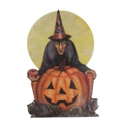 New! Midnight Witch With Jack-O-Lantern Dummy Board