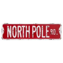 Raz North Pole Road Sign