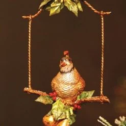 One Hundred 80 Degrees Partridge In A Pear Tree Ornament New!