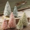 Bethany Lowe Pastel Flea Market Bottle Brush Trees