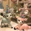 Bethany Lowe New! Pastel Reindeer With Trees