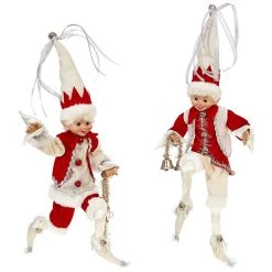 Raz Peppermint Elves Poseable