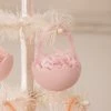 Bethany Lowe Pink Cracked Egg Basket Ornaments, Set Of 6 New!