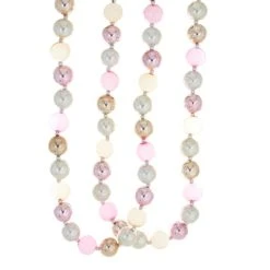Cody Foster Chic Pink & Gold Glass Ball Garland New!