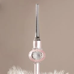 Bethany Lowe Pink Indent Tree Topper, Small