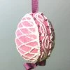 TheHolidayBarn.com Pink Sugar Lattice Egg Ornament