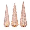 Raz Pink Mercury Glass Trees With Lights