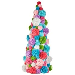 Raz New! Yarn Pom Pom Tree