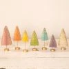 Bethany Lowe New! Pastel Rainbow Bottle Brush Trees