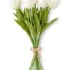 K&K Interiors New! Faux White Tulip Bunch