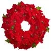 Raz Red Poinsettia Wreath New!