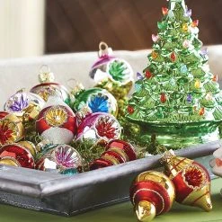Raz Bright Retro Christmas Ornaments
