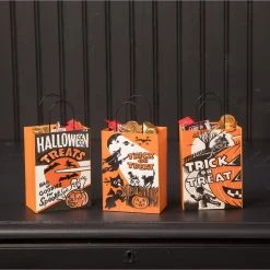 Bethany Lowe Retro Halloween Tin Treat Bags New!
