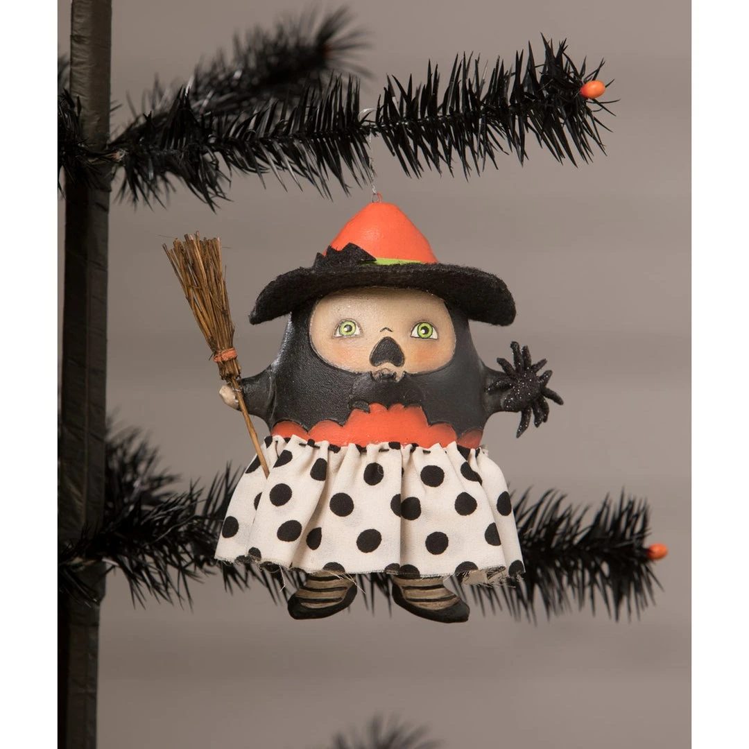 Bethany Lowe Startled Stella Witch Ornament New!