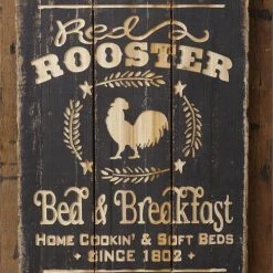 Audrey's Red Rooster Bed & Breakfast Sign, 30