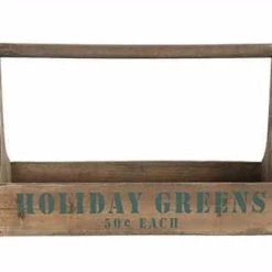 Creative Co-Op Rustic Wooden Christmas Totes