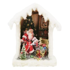 Seasons Of Cannon Falls Christmas Santa Brings Gifts - Shadowbox House