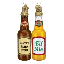 Old World Christmas Christmas Beer Bottle Ornaments
