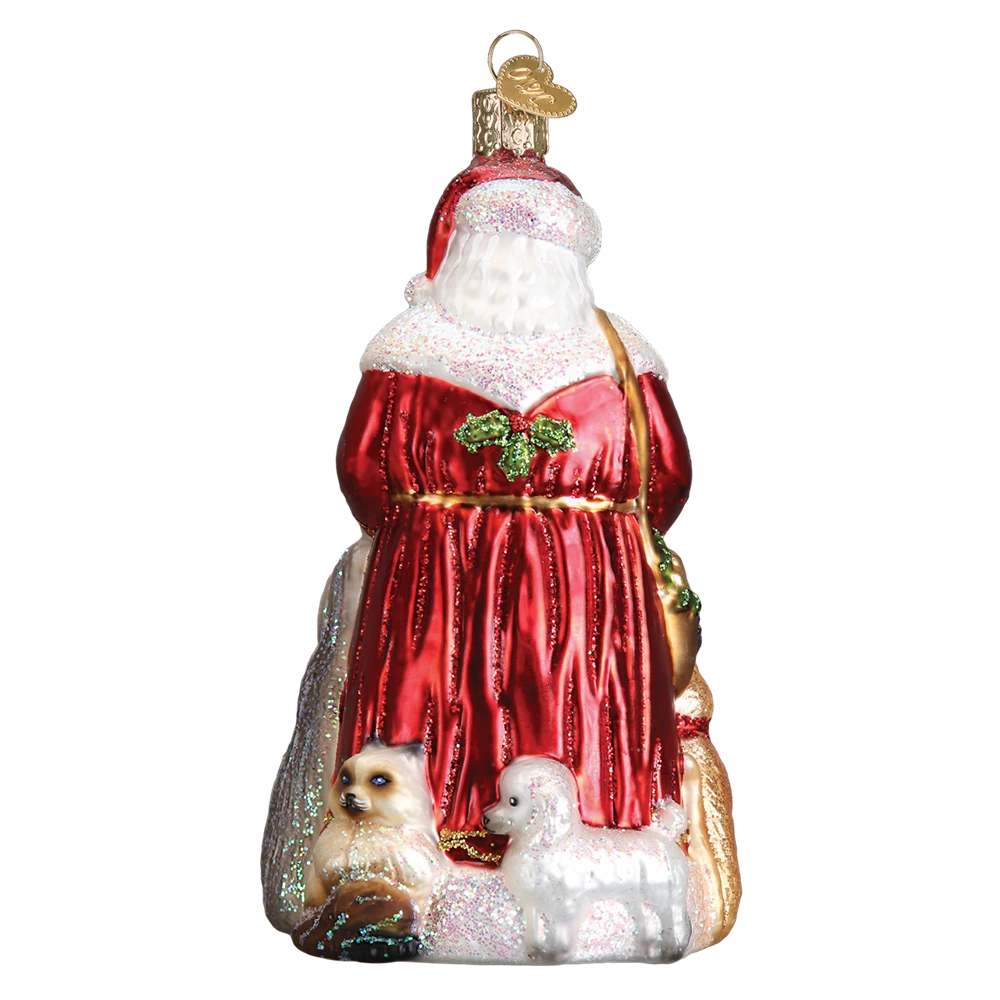 Old World Christmas Santa's Furry Friends Ornament
