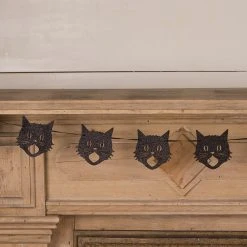 Bethany Lowe Scaredy Cat Silhouette Garland, Glittered New!