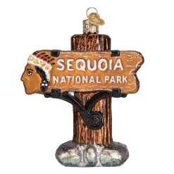 Sequoia National Park Ornament Glass Camping Ornaments Old World Christmas