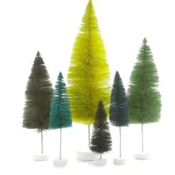 Cody Foster New! Shades Of Green Bottle Brush Trees