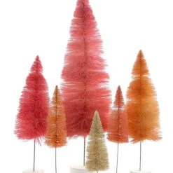 Cody Foster New! Shades Of Pink & Coral Bottle Brush Trees
