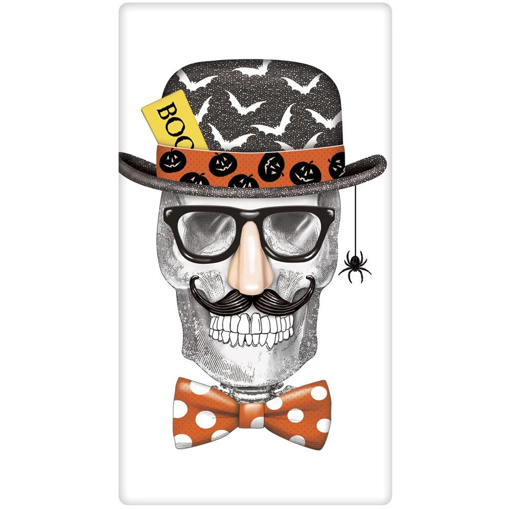 Mary Lake-Thompson Skeleton With Funny Glasses Towel