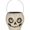 Bethany Lowe Skull Bucket, Paper Mache