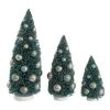 Creative Co-Op Vintage Blue Bottle Brush Trees Christmas