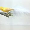 Old German Christmas Small Yellow Bird With White Feather Tail Ornament Clip