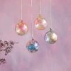 Glitterville Splatter Art Glass Ball Ornaments New!