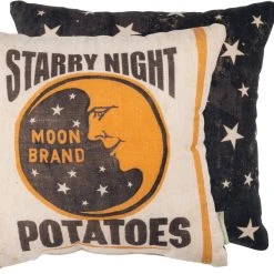 Primitives By Kathy Starry Night Moon Pillow