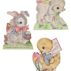 Bethany Lowe Sweet Retro Easter Dummy Boards New!