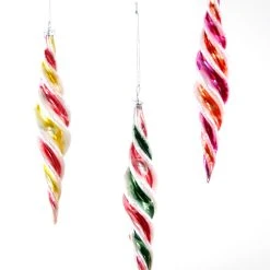 Katherine's Collection Sweet Spiral Ribbon Candy Icicle Ornaments
