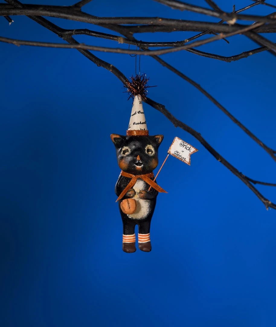 Bethany Lowe Trick Or Treat Kitty Cat Ornament New!
