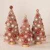 Bethany Lowe New! Valentine Golden Blush Bottle Brush Trees