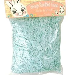 Bethany Lowe Aqua Blue Shredded Tissue Paper Easter Grass