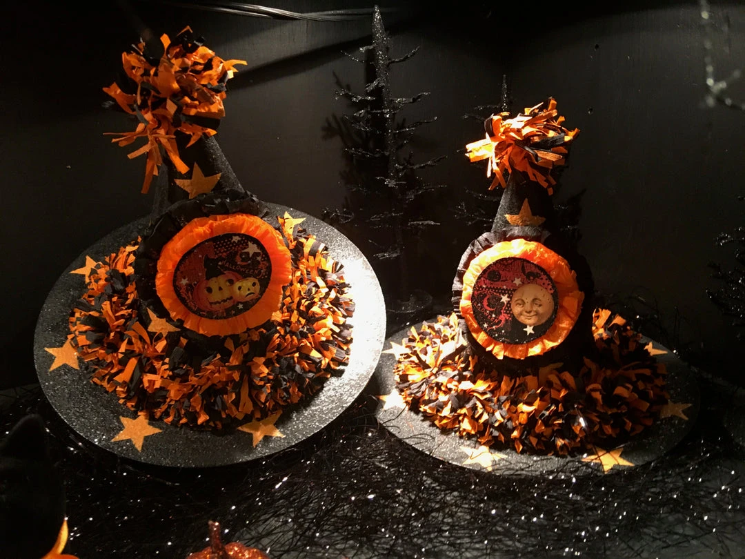 Bethany Lowe New! Vintage Stars Witch Hats