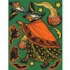 Beistle Beistle Vintage Halloween Vintage Witch Peel 'N Place Decals