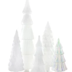 Cody Foster New! White Candy Glass Trees, Large