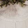 Bethany Lowe Winter Snowflake Tree Skirt, Faux Fur New!