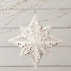 Bethany Lowe Winter White Paper Snowflake Ornament