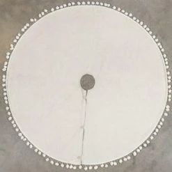 Ragon House Winter White Tree Skirt With Pom Poms, 50" New!