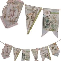 Bethany Lowe Wishes Pastel Vintage Christmas Garland